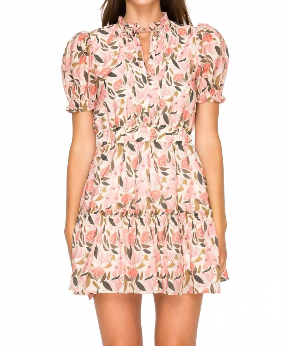 NEW MEET ME IN SANTORINI glow short dress in peony glow